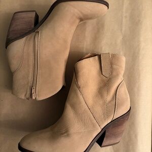 Lucky Brand Leather Upper Bootie